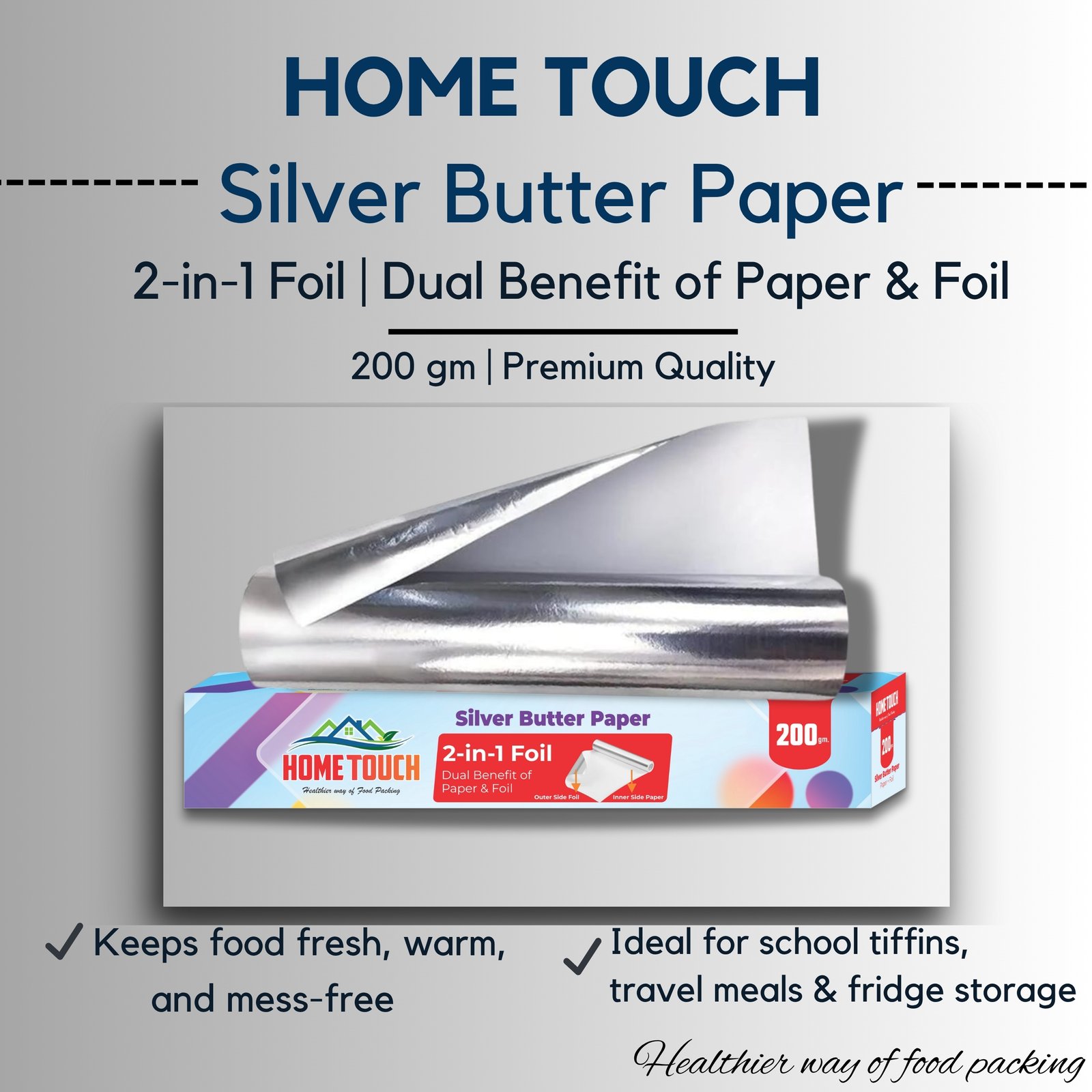 HOME TOUCH Silver Butter Paper