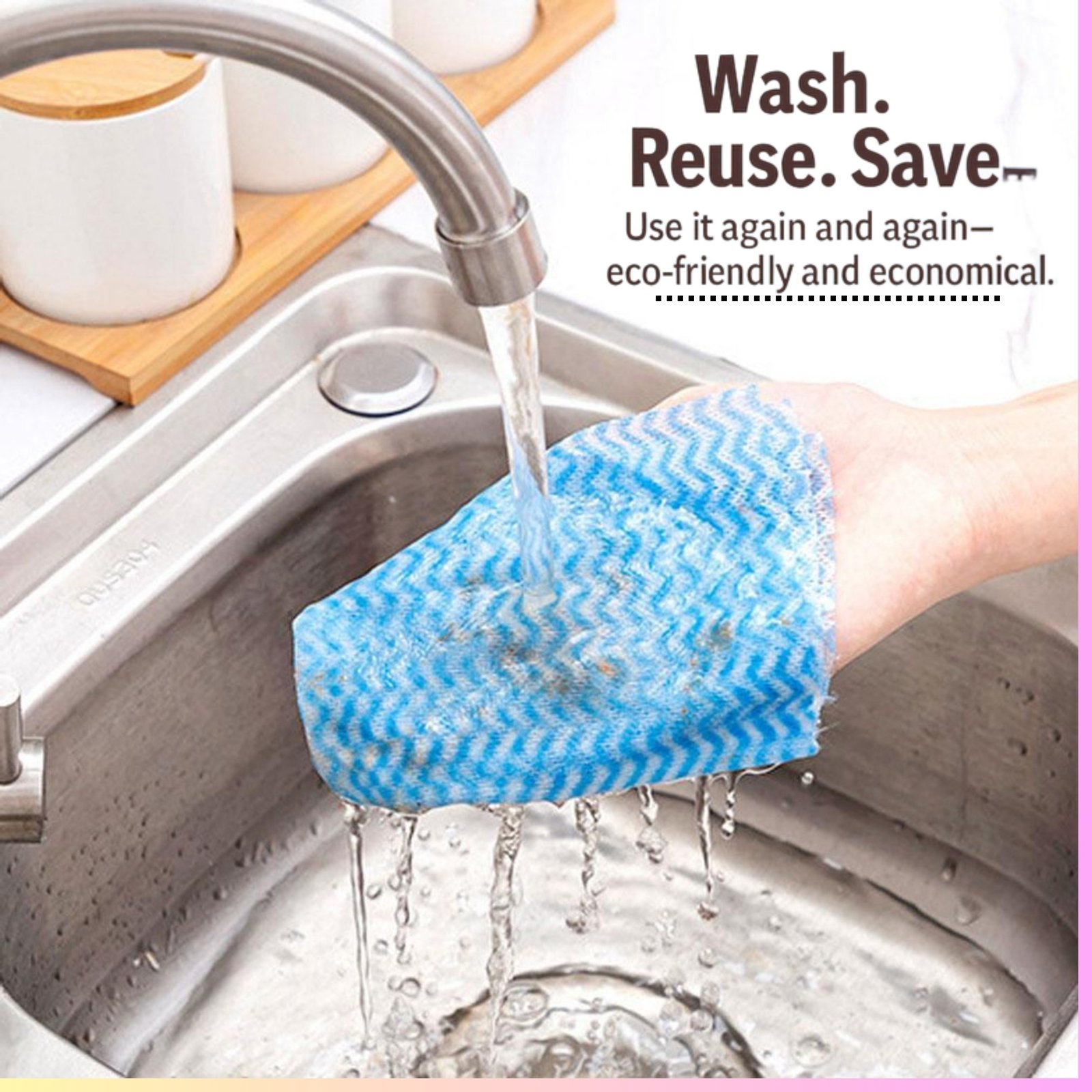 Non-Woven Kitchen Towel Roll - Pack of 2 - Image 10