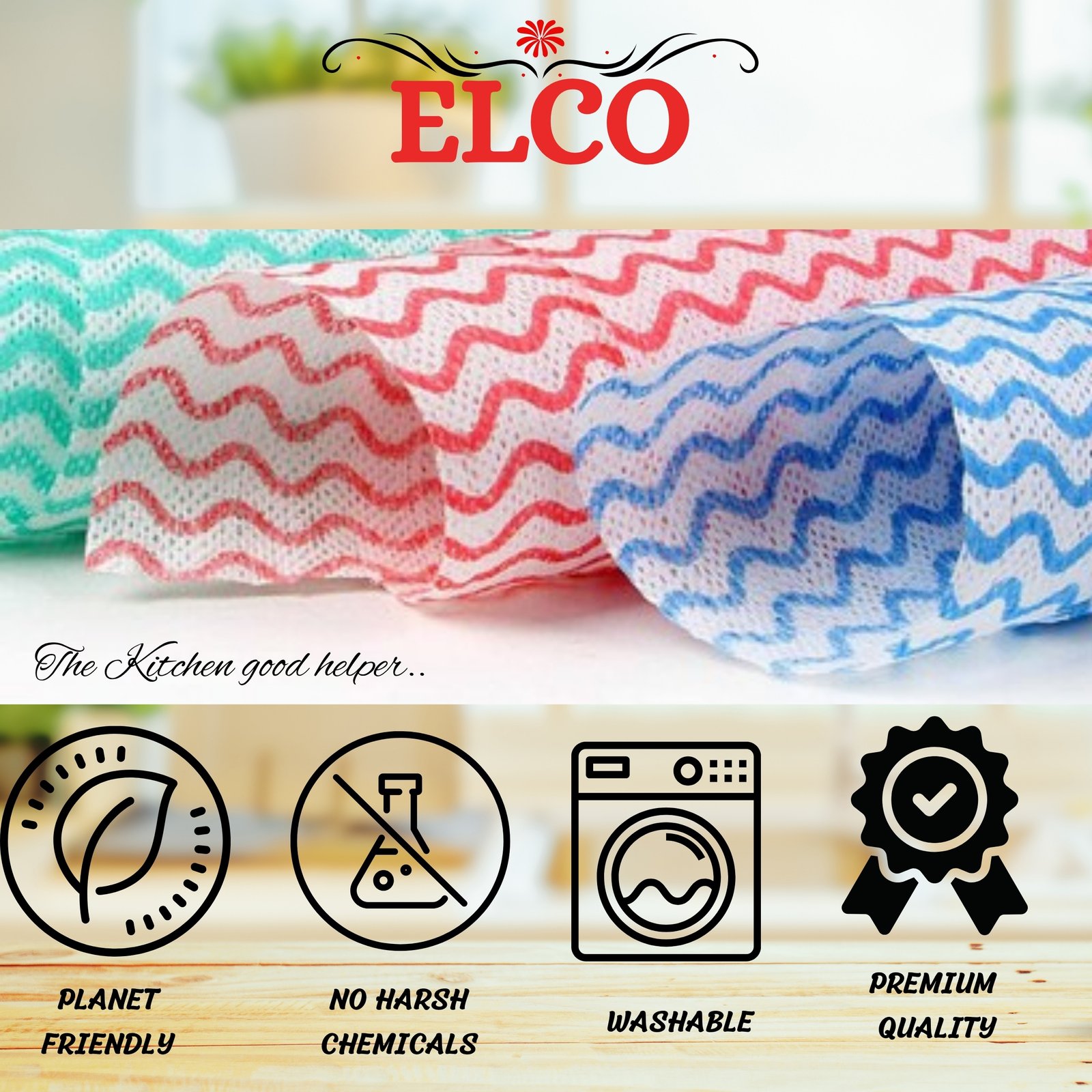 Non-Woven Kitchen Towel Roll - Pack of 2 - Image 2