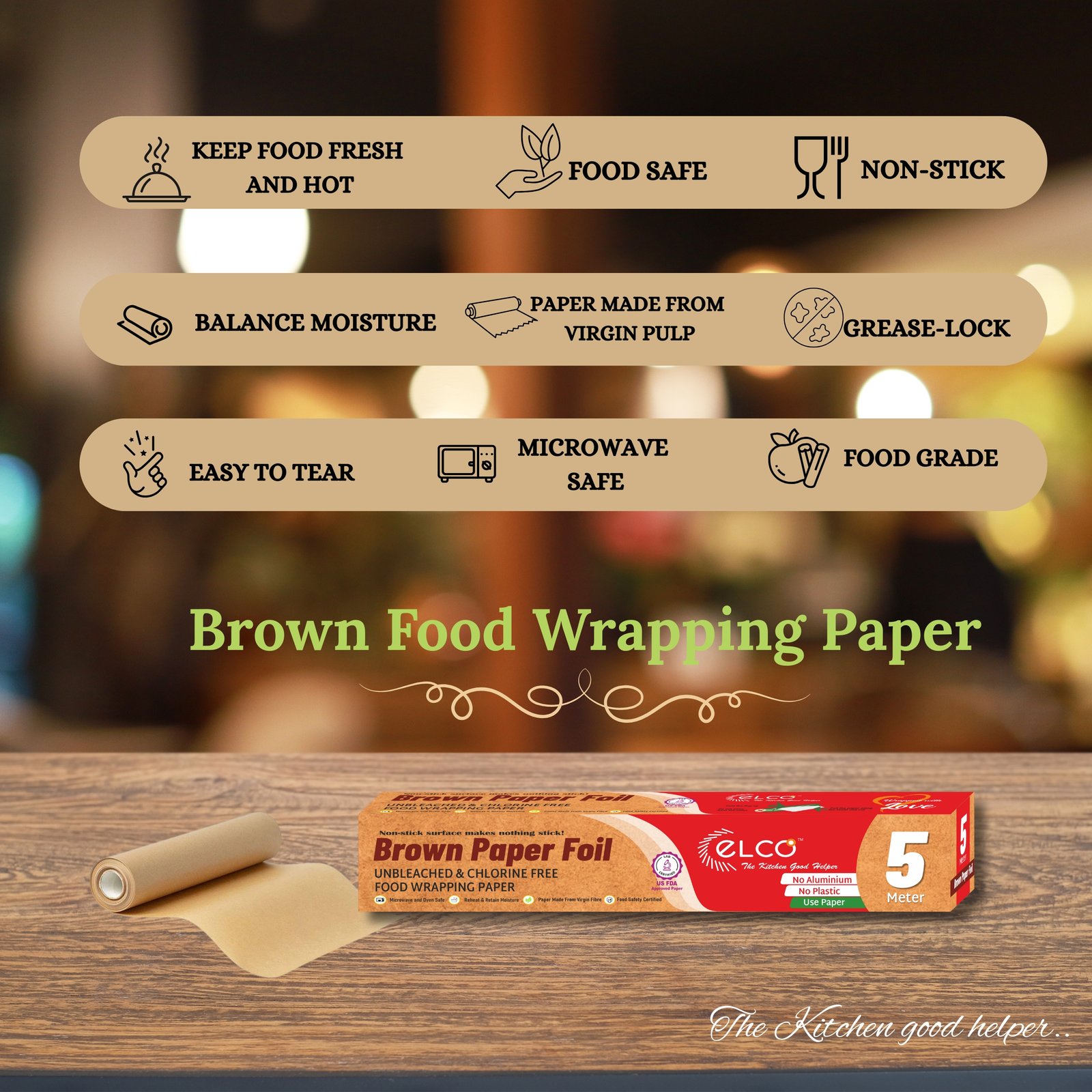 ELCO Brown Food Wrapping & Baking Paper-5M - Image 9